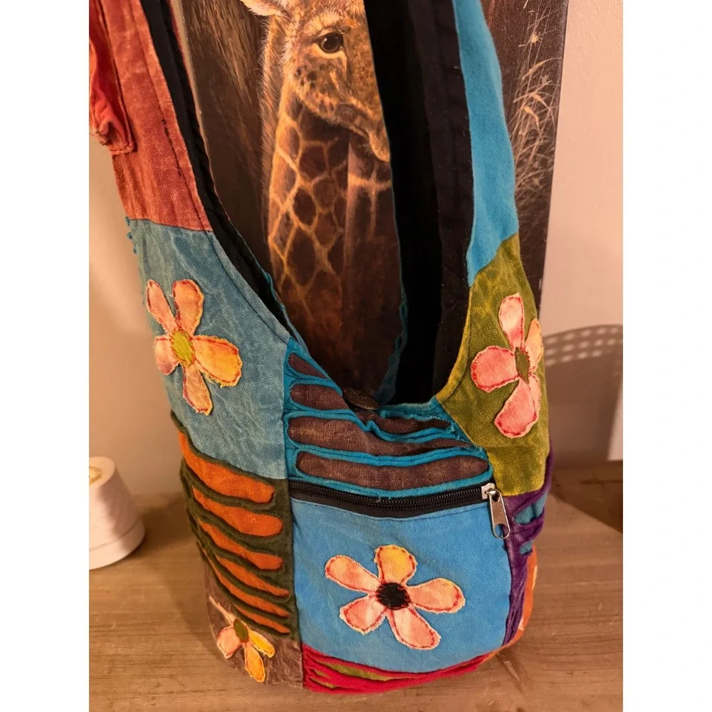 Rising International Patchwork Boho Flower Crossbody‎ Bag Sling Bag hippie